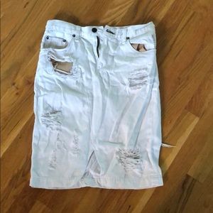 Rag & Bone Distressed Jean Skirt